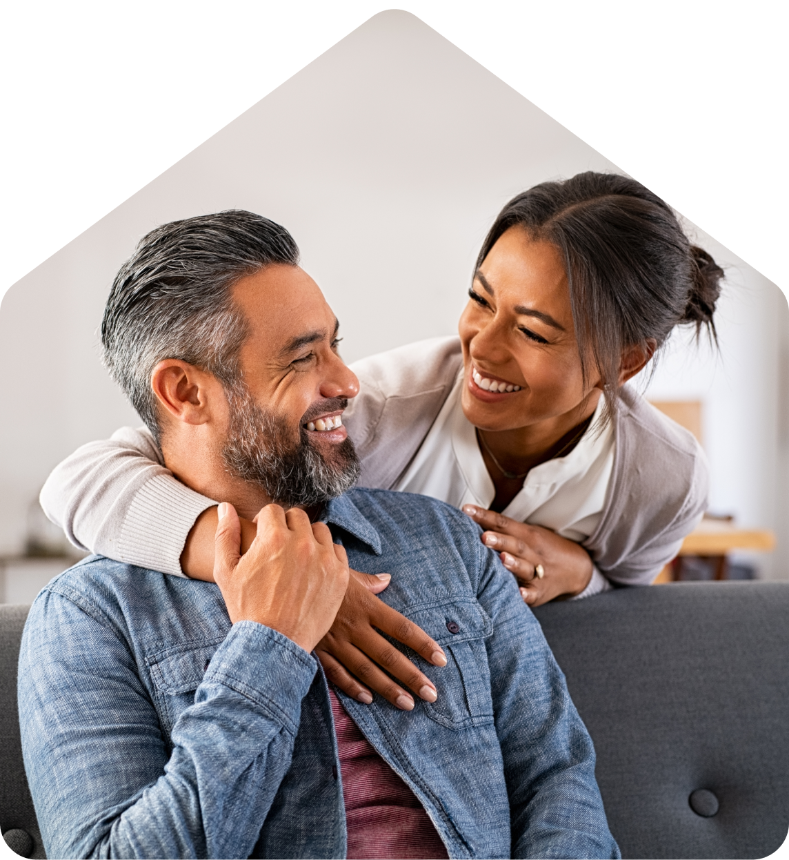 Happy couple after receiving Moldnosis mold inspection results and report